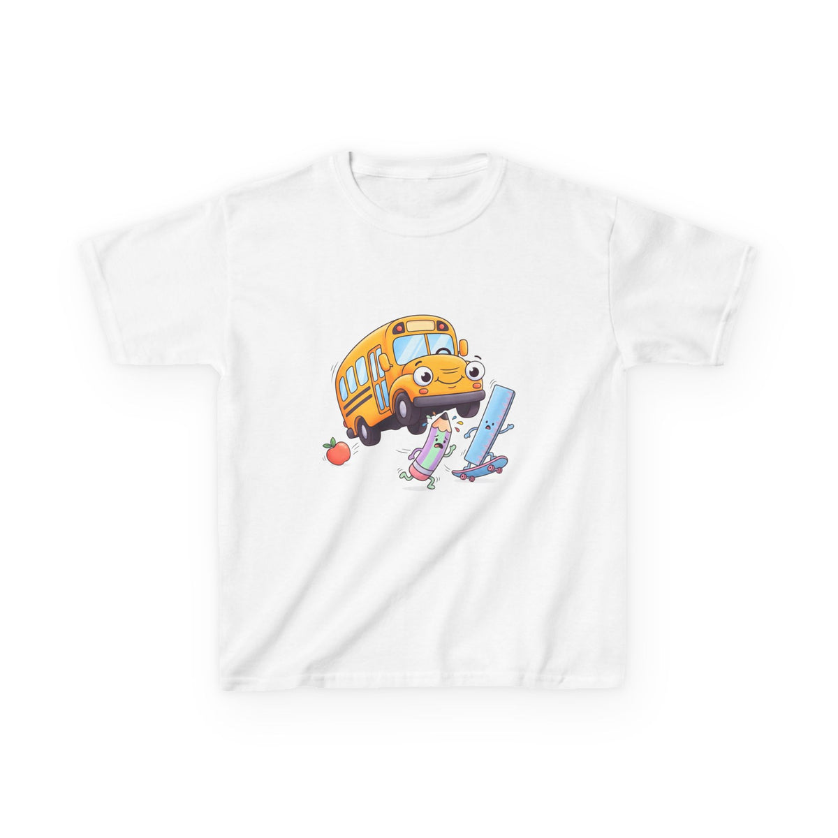 Kids School Bus Tee - Cute School Supplies Shirt | Back to School 2026