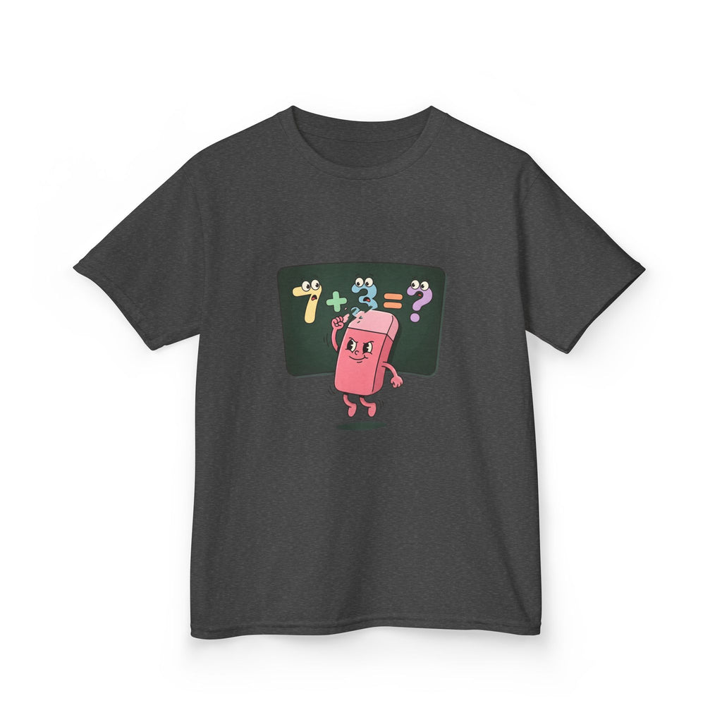 Kids Retro Math Tee - Playful Eraser Addition Problem