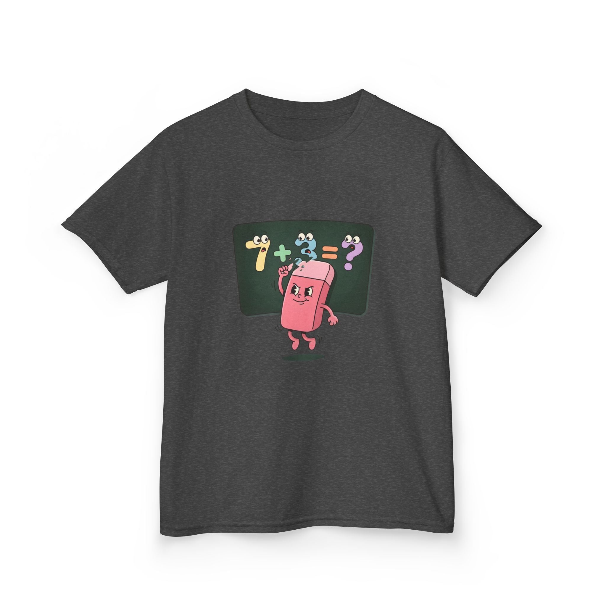 Kids Retro Math Tee - Playful Eraser Addition Problem