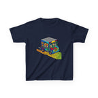 Kids T-Shirt - Vibrant Geometric Animal Bus Adventure