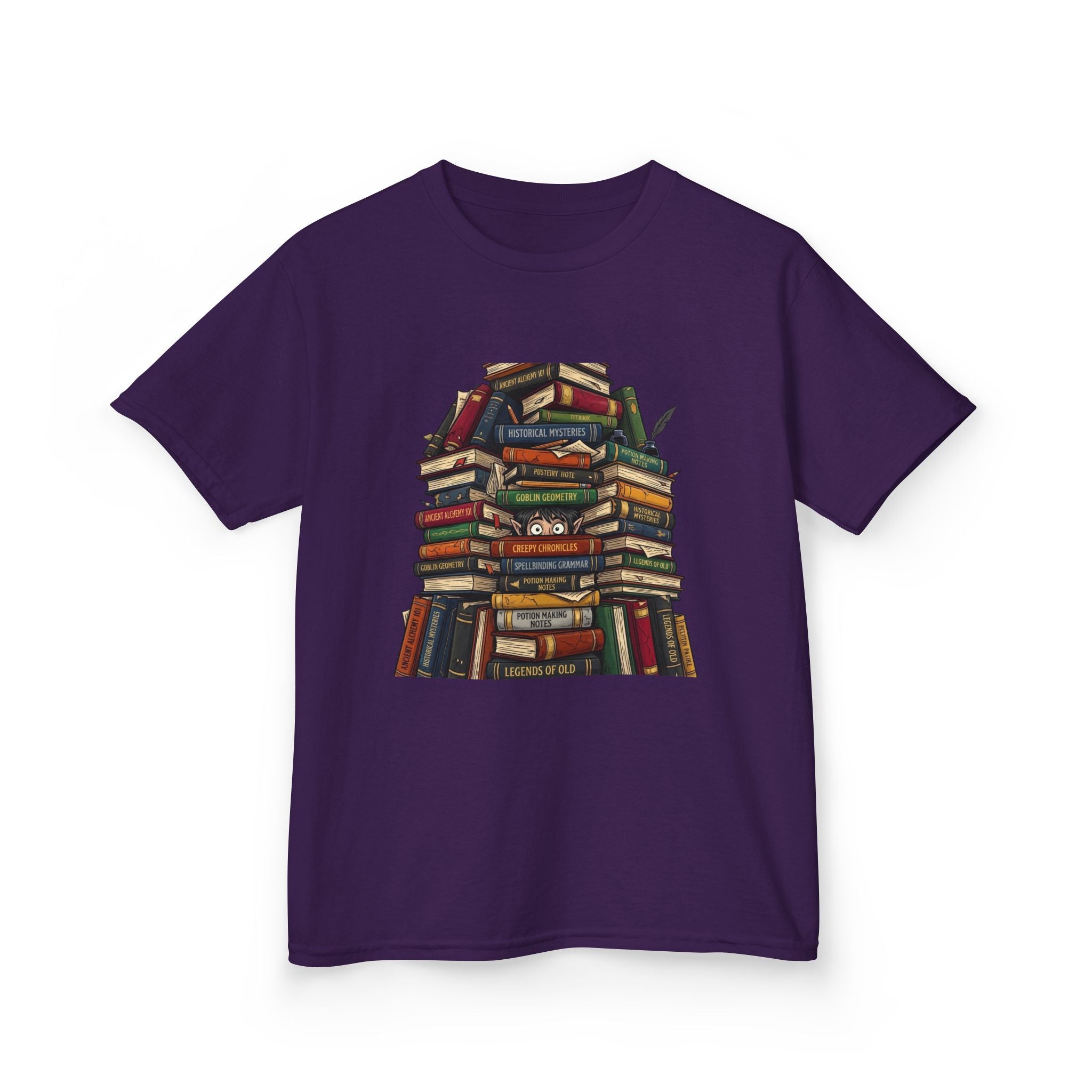 Kids Magic Studies Tee - Whimsical Fantasy Books & Goblin Geometry