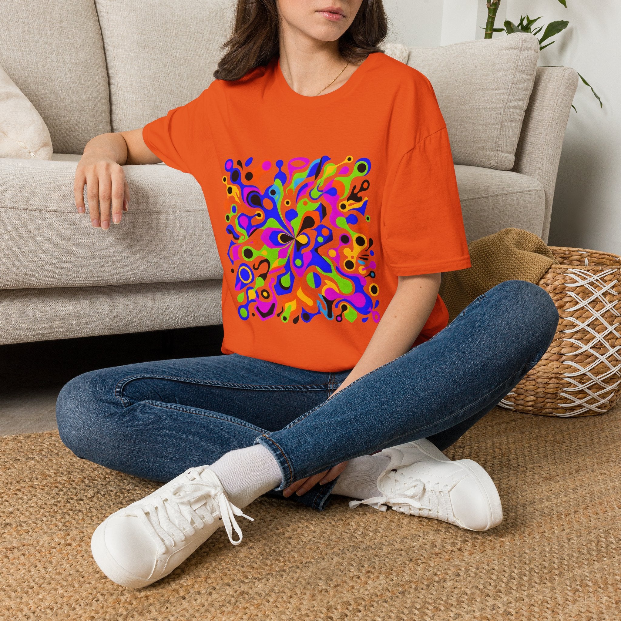 Unisex T-Shirt - Vibrant Organic Abstract | Psychedelic Flow