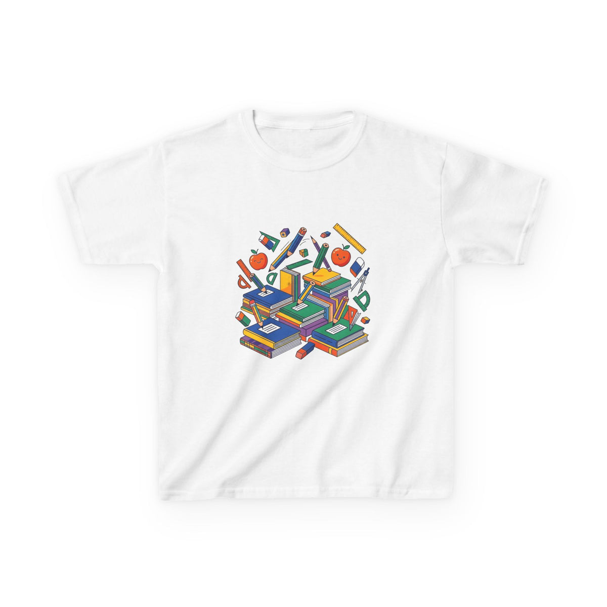 Kids School Supplies Tee - Colorful Education Design | Back to School