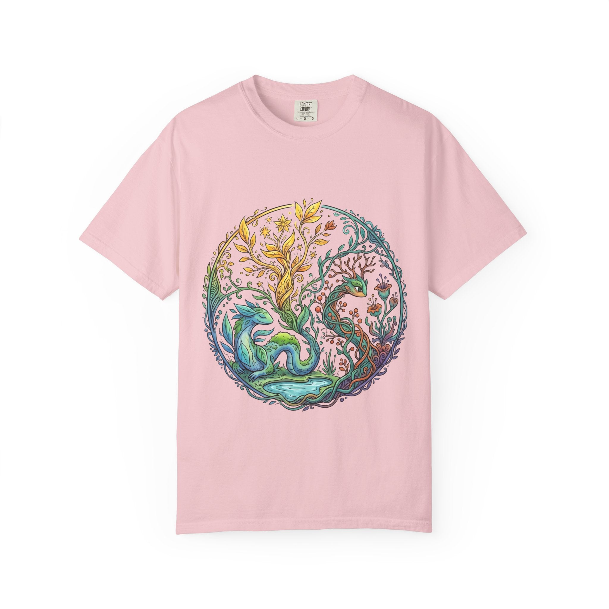 Elemental Dragon Tree T-Shirt - Mystical Nature Art | Comfort Colors