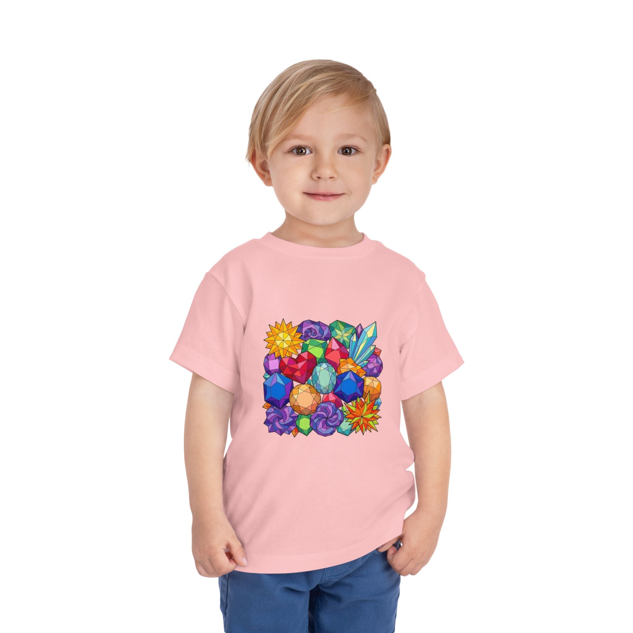 Toddler Tee - Vibrant Geometric Crystal & Gemstone Shirt