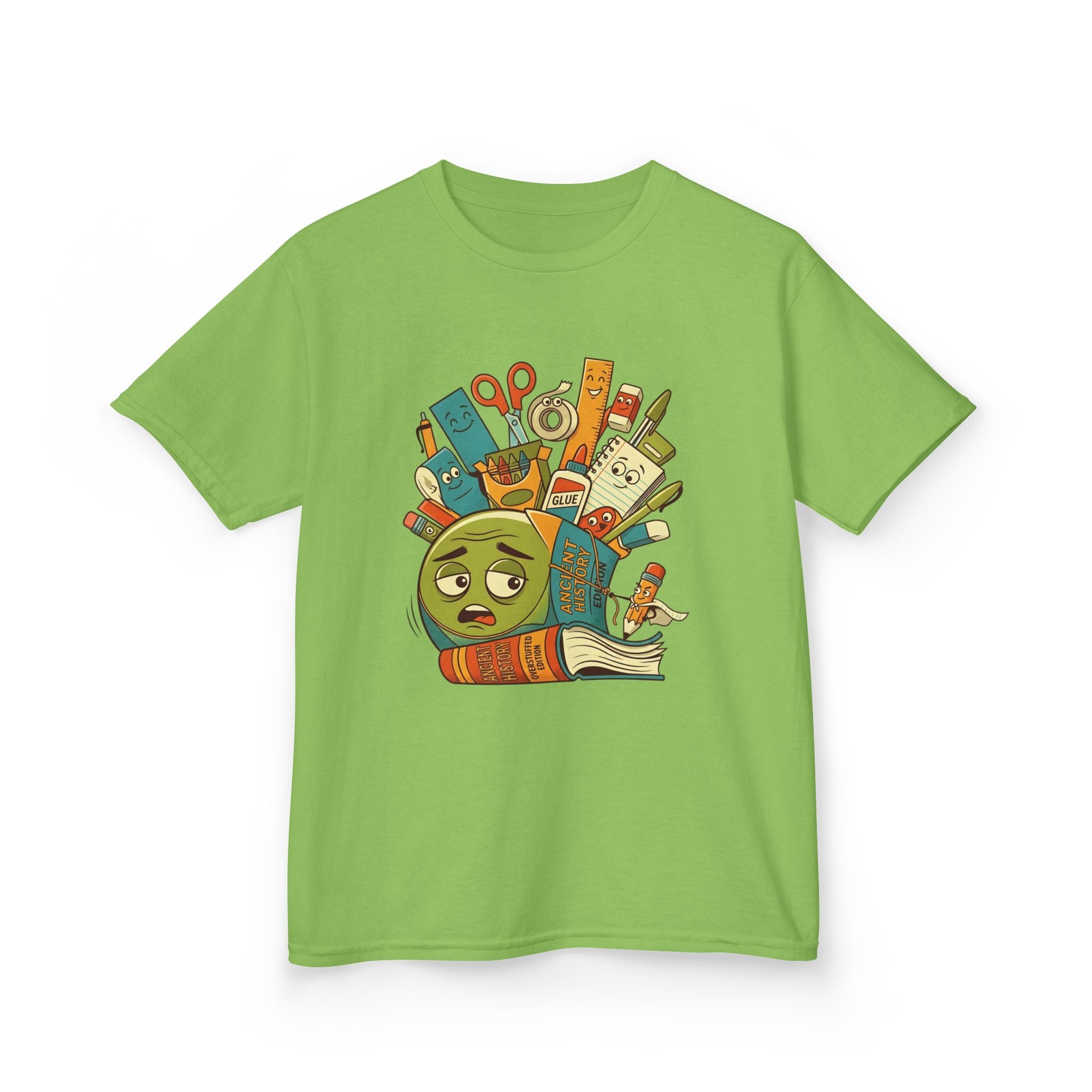 Kids Tee - Ancient History Overstuffed Edition | School Stress Back