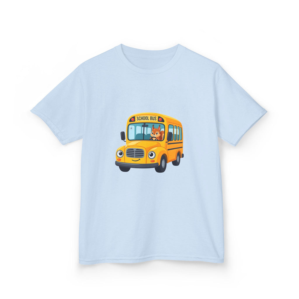Kids School Bus T-Shirt - Cute Squirrel Driving Cartoon Tee | Back to