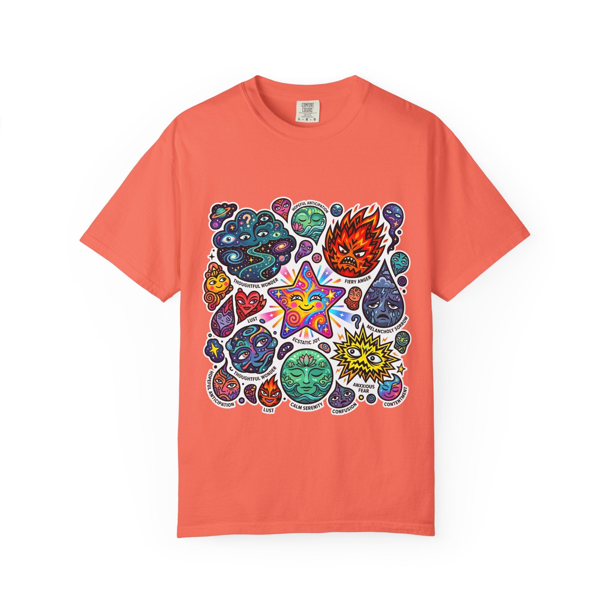 Comfort Colors T-Shirt - Psychedelic Emotions Art | Mental Health