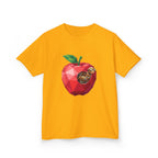 Kids Steampunk T-Shirt - Low Poly Geometric Mechanical Apple Worm
