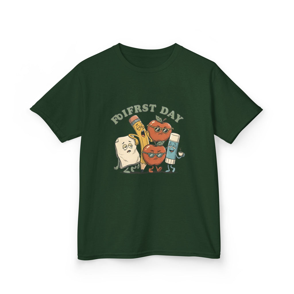 Kids Tee - Funny "FIRST DAY" Tired School Supplies Back to School 2026