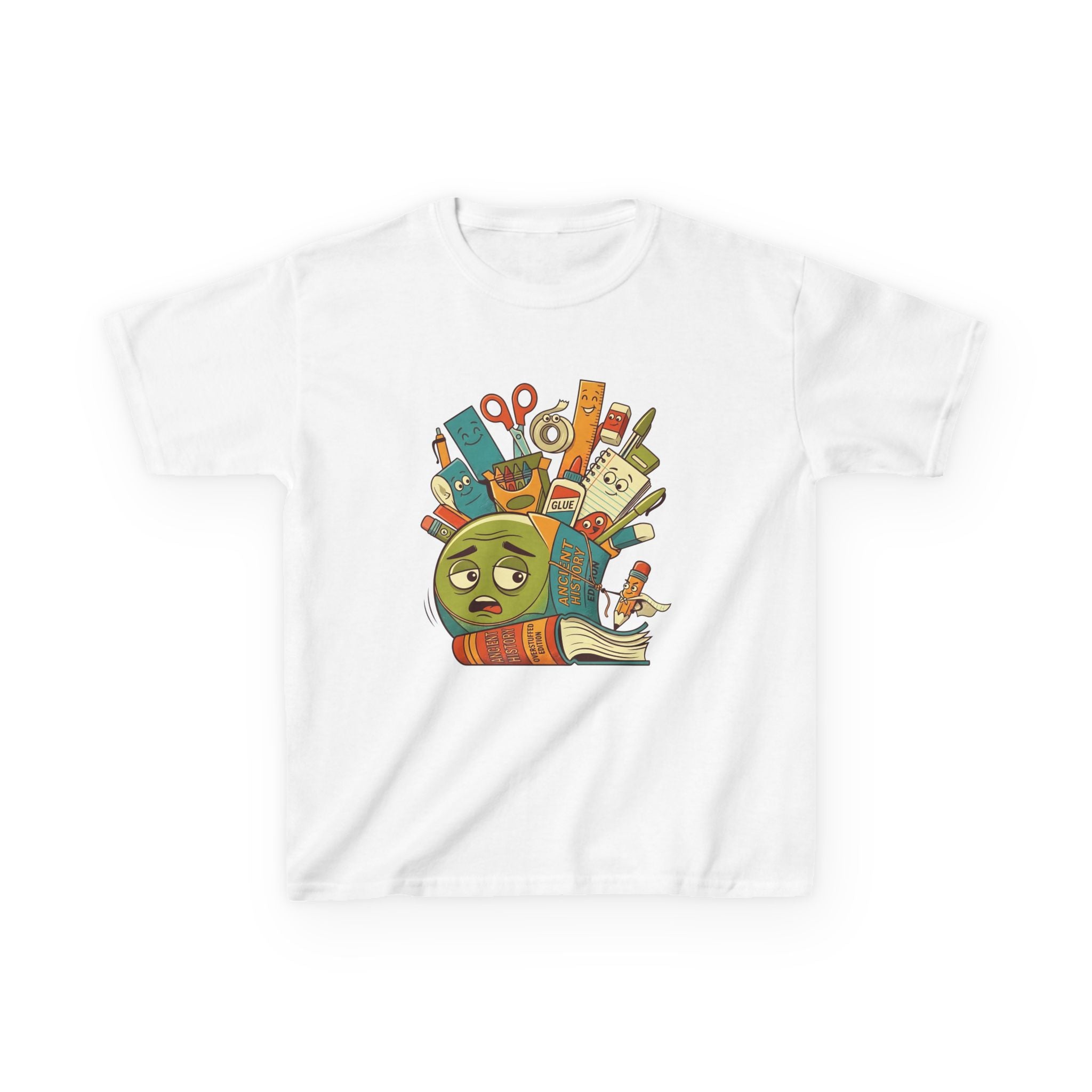 Kids Tee - Ancient History Overstuffed Edition | School Stress Back