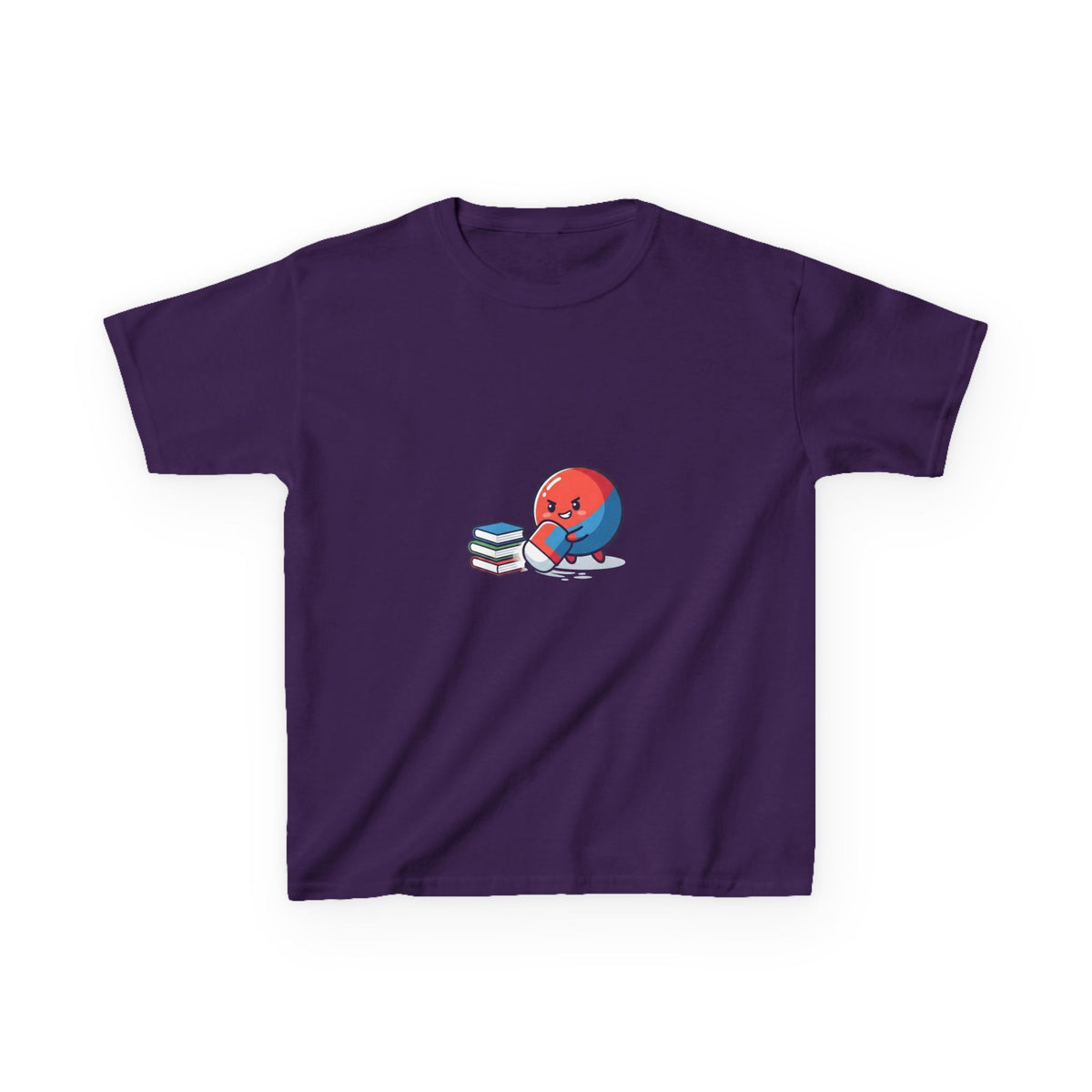 Kids Heavy Cotton Tee - Cute School Learning Cartoon Shirt