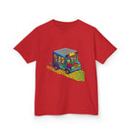Kids T-Shirt - Vibrant Geometric Animal Bus Adventure