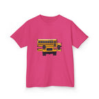 Kids School Bus T-Shirt - Cute Cartoon Reflection | Back to School