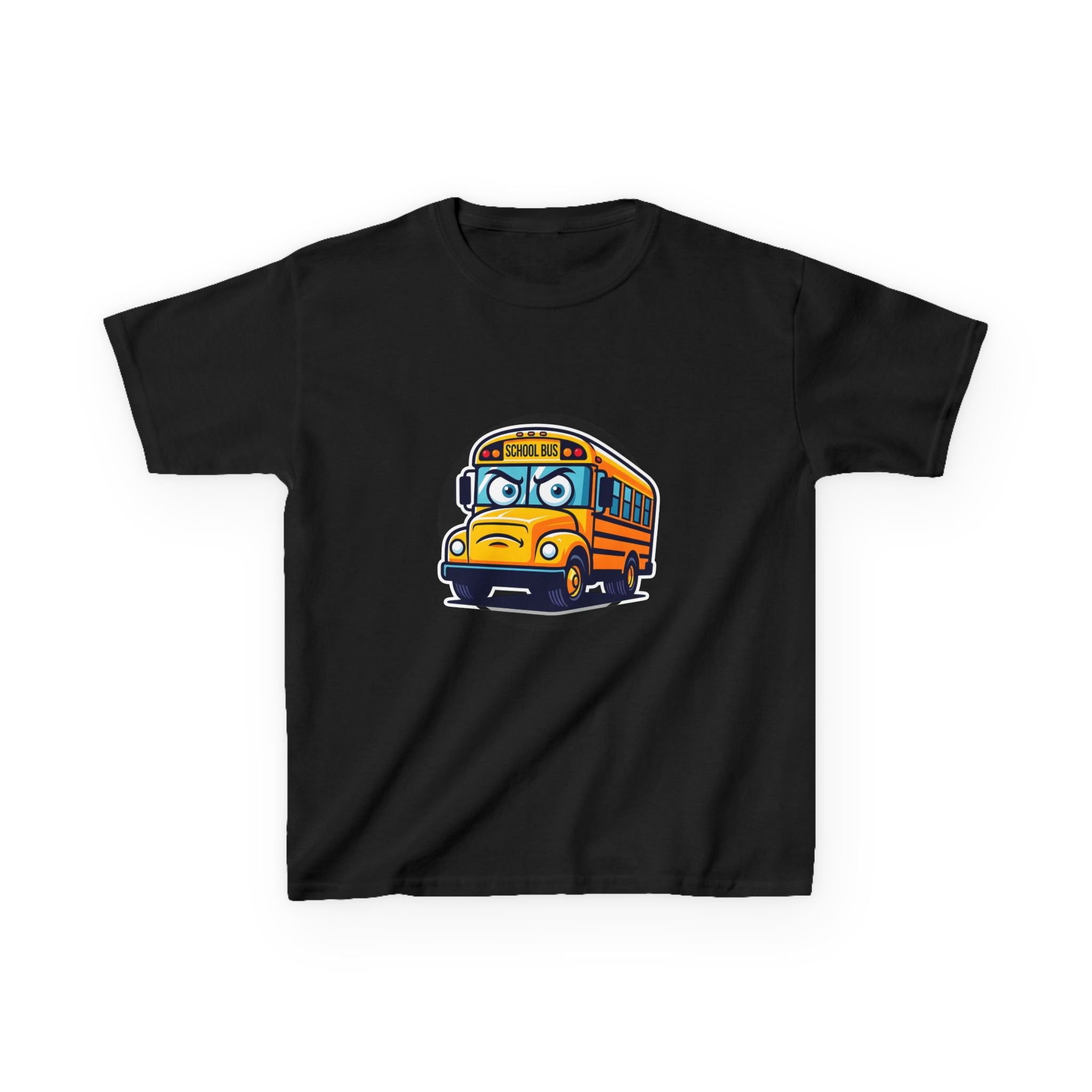 Kids T-Shirt - Angry SCHOOL BUS Cartoon Tee | Funny Character