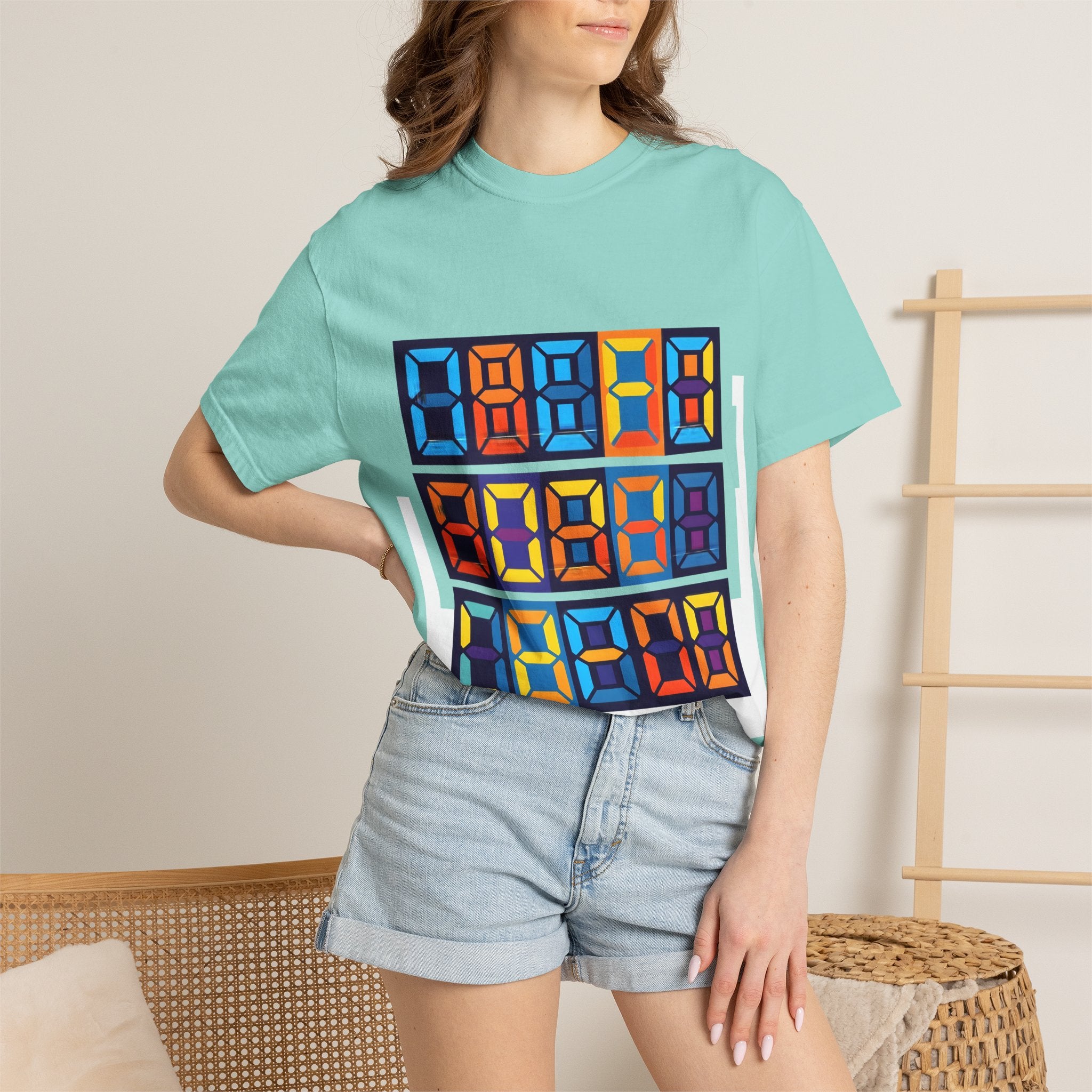 Unisex T-Shirt - Retro Tech 8-Bit Digital Display | Comfort Colors