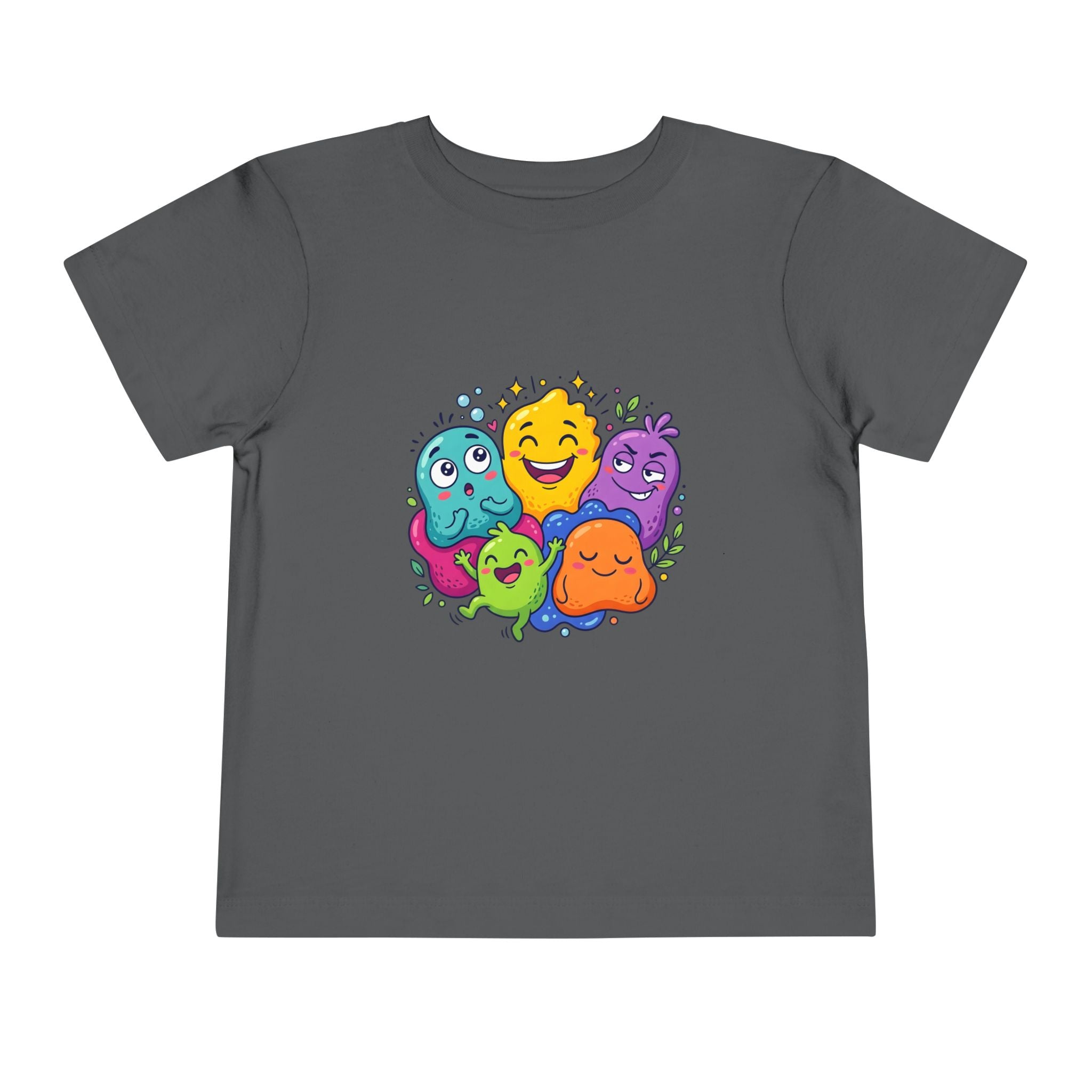 Toddler Monster Tee - Cute Happy Colorful Cartoon Kids Shirt