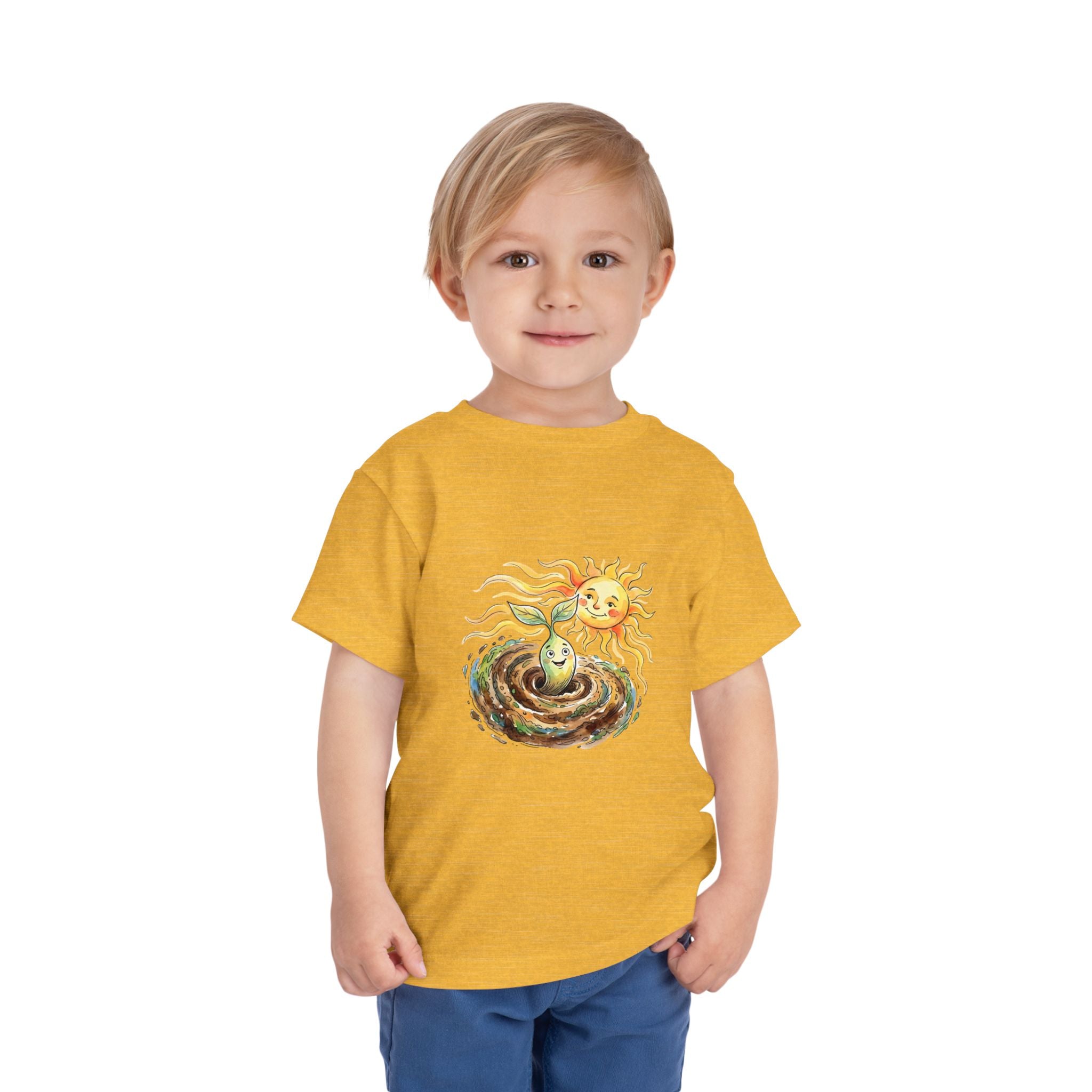 Toddler Tee - Whimsical Nature Growth Life Cycle Shirt | Earth Sun