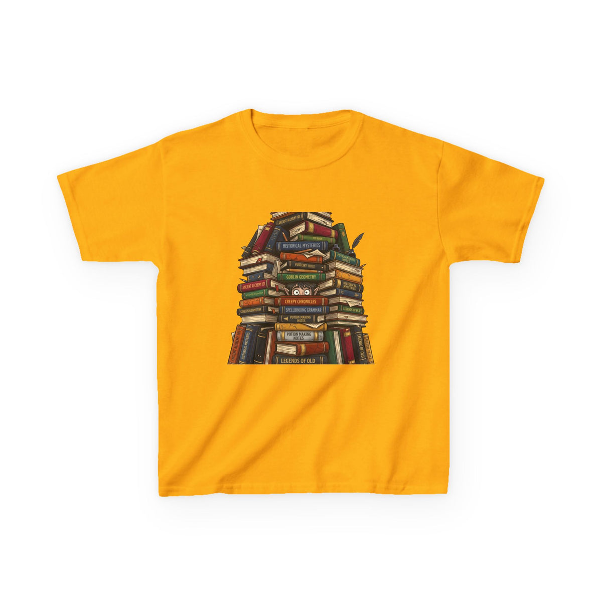 Kids Magic Studies Tee - Whimsical Fantasy Books & Goblin Geometry
