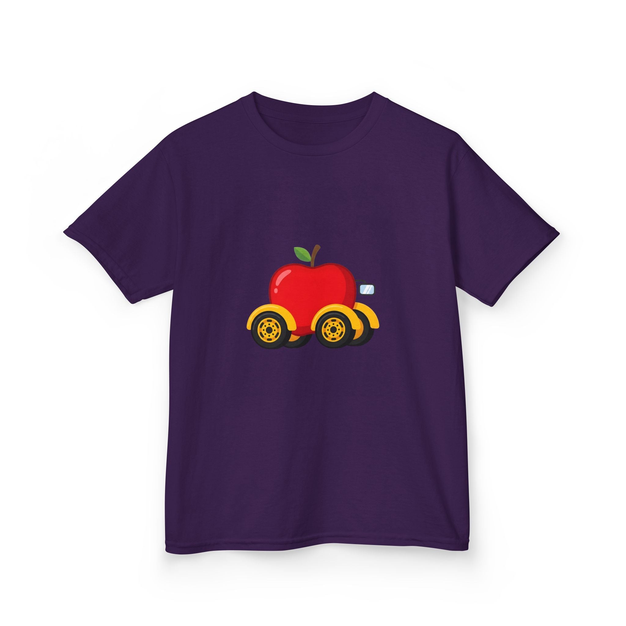 Kids T-Shirt - Apple On Wheels Graphic | Whimsical Fruit Car