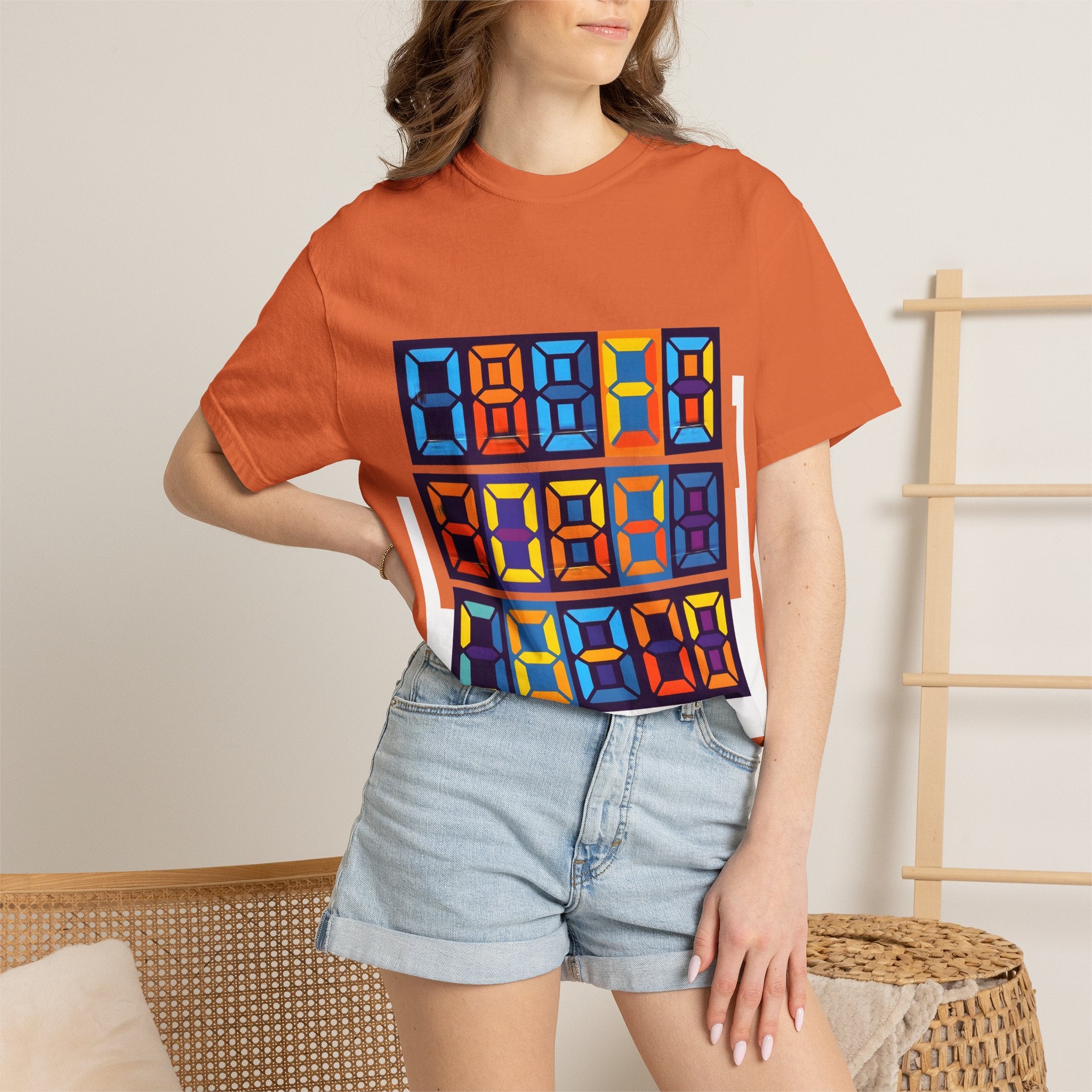Unisex T-Shirt - Retro Tech 8-Bit Digital Display | Comfort Colors