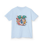 Kids Back to School Tee - Playful School Supplies Cartoon