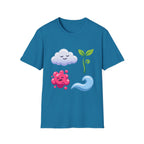 Cute Nature T-Shirt - Whimsical Cloud Sprout Wave Design | Unisex