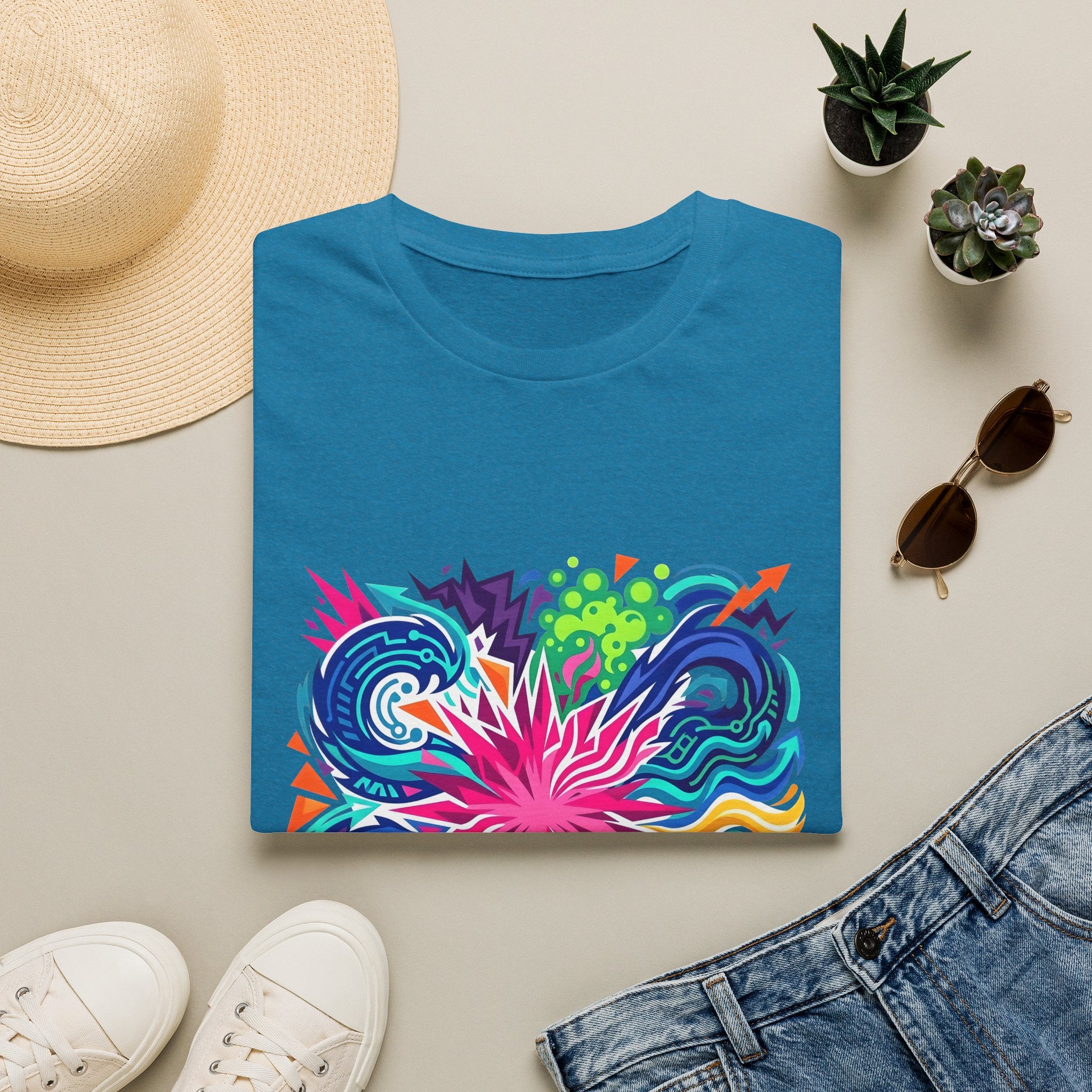 Abstract T-Shirt - Vibrant Graffiti Explosion | Unisex