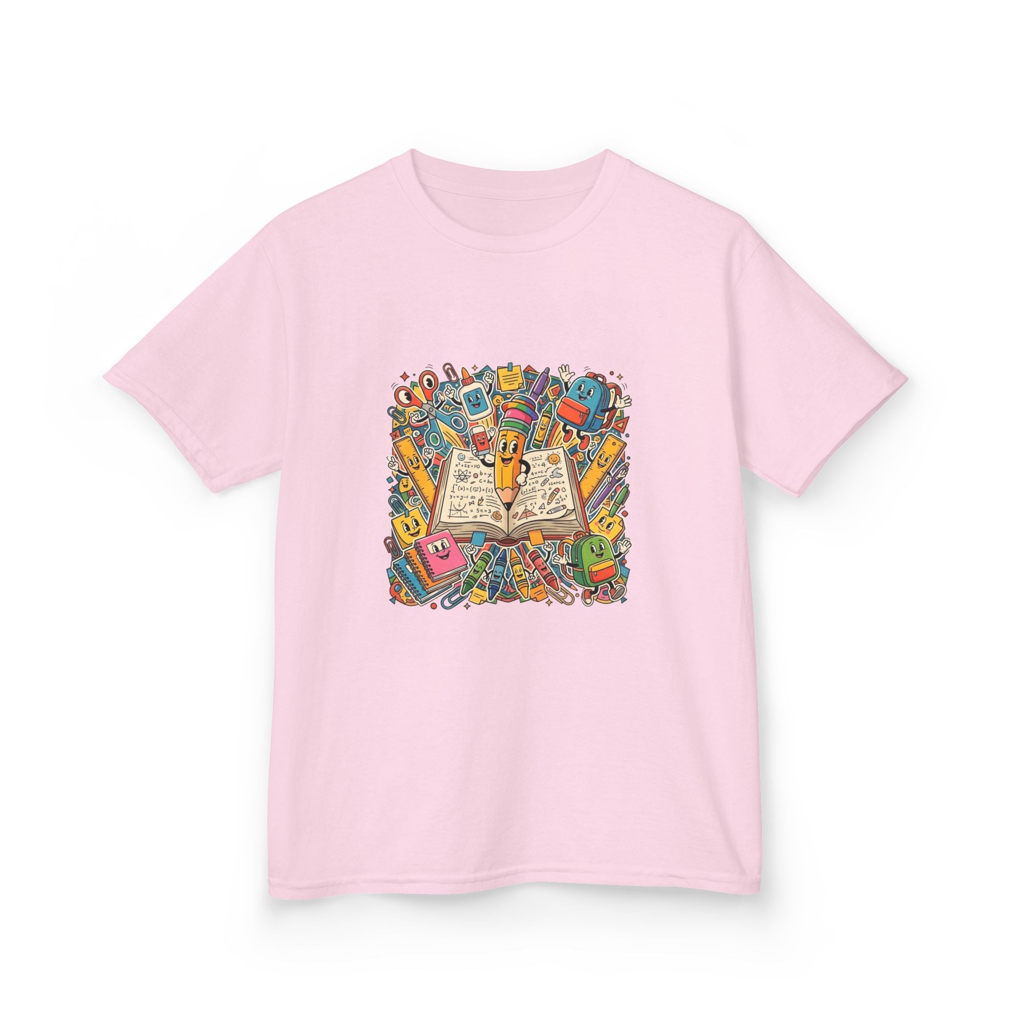 Kids Back to School Tee - Math Equations & School Supplies | 2026