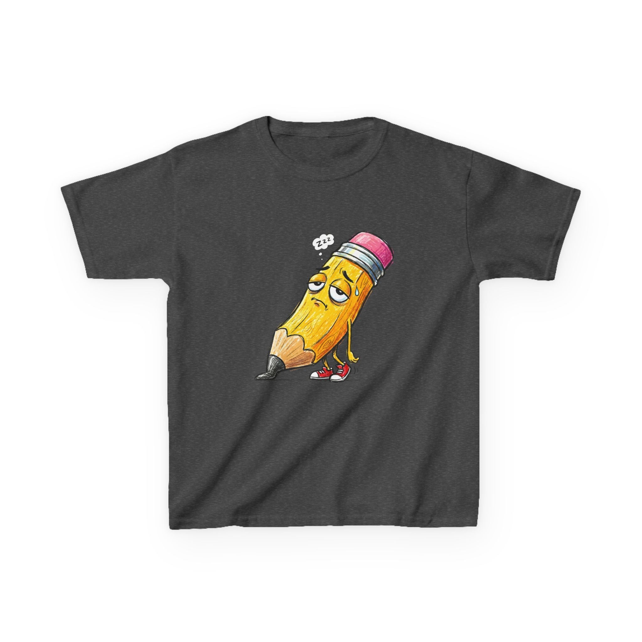 Kids T-Shirt - Tired Pencil Zzz Cartoon | Funny Back to School