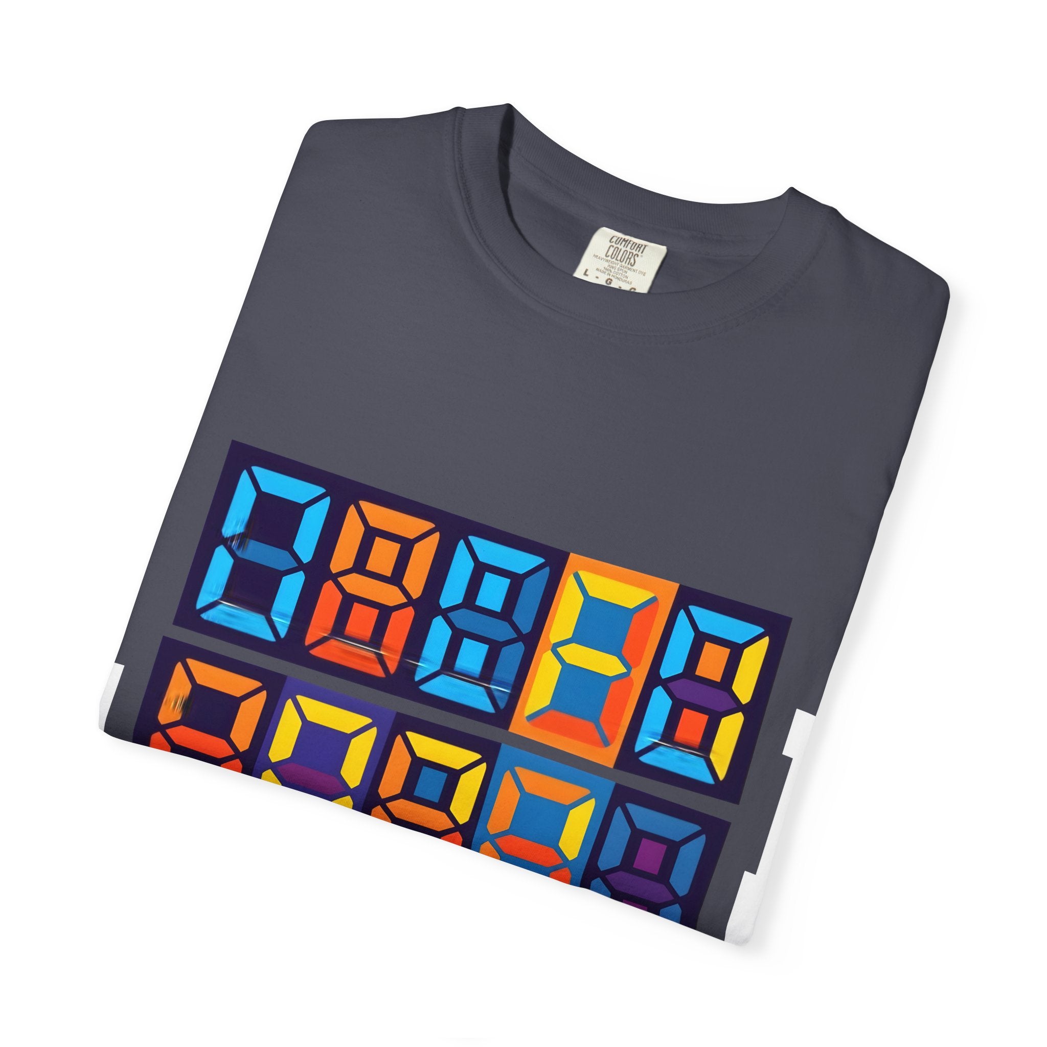 Unisex T-Shirt - Retro Tech 8-Bit Digital Display | Comfort Colors