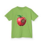 Kids Steampunk T-Shirt - Low Poly Geometric Mechanical Apple Worm