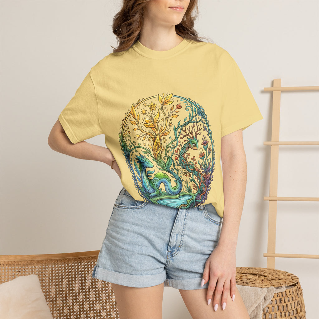 Elemental Dragon Tree T-Shirt - Mystical Nature Art | Comfort Colors