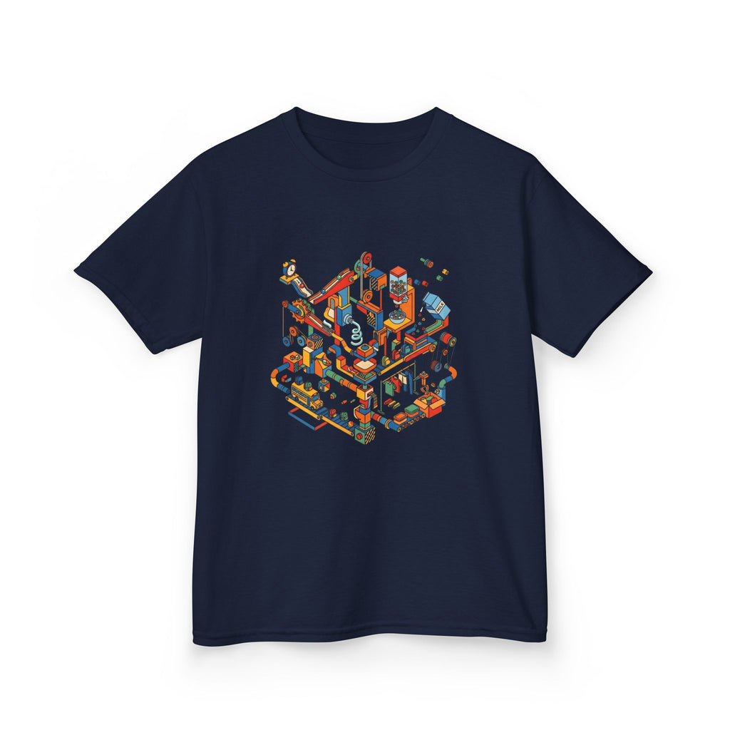 Kids Daily Routine T-Shirt - Whimsical Cartoon Machine