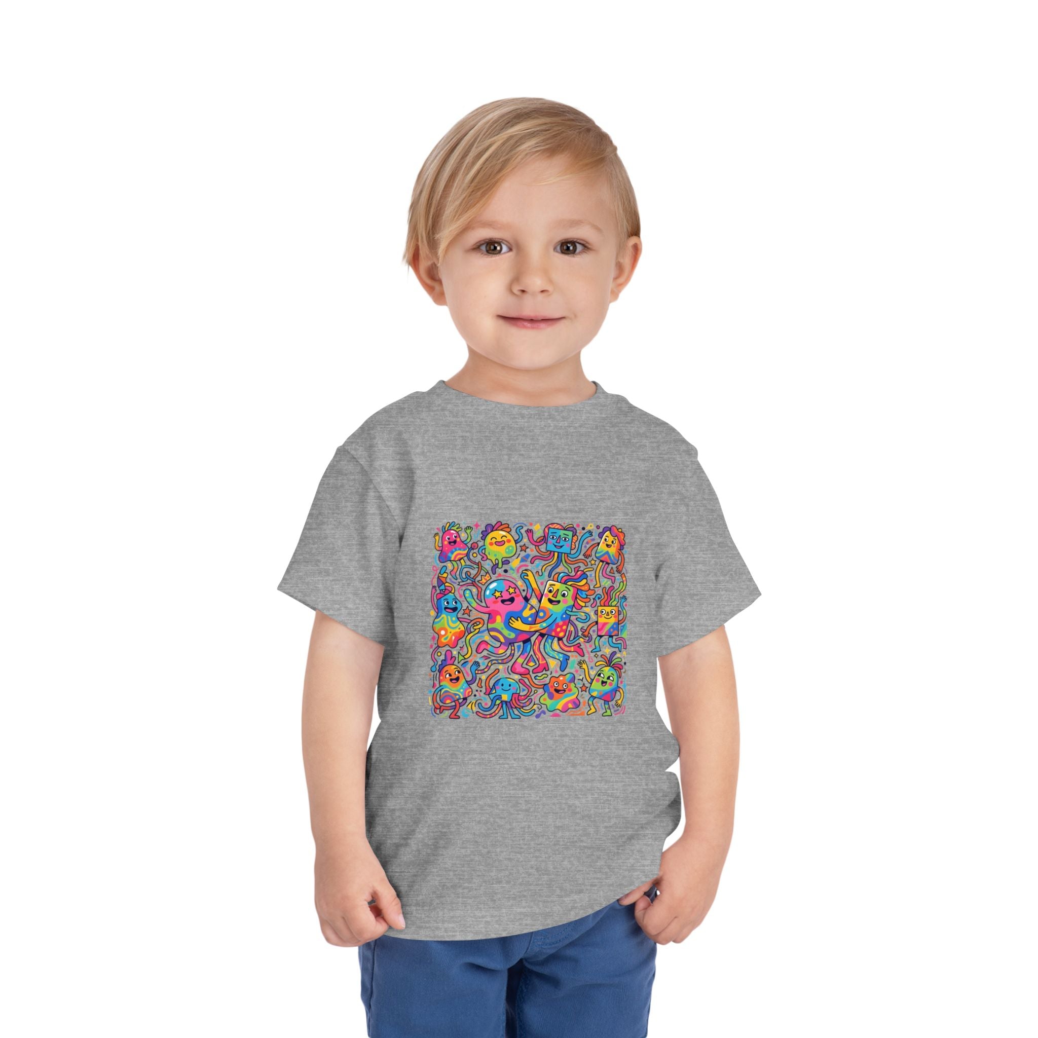 Toddler T-Shirt - Vibrant Whimsical Creatures | Doodle Art