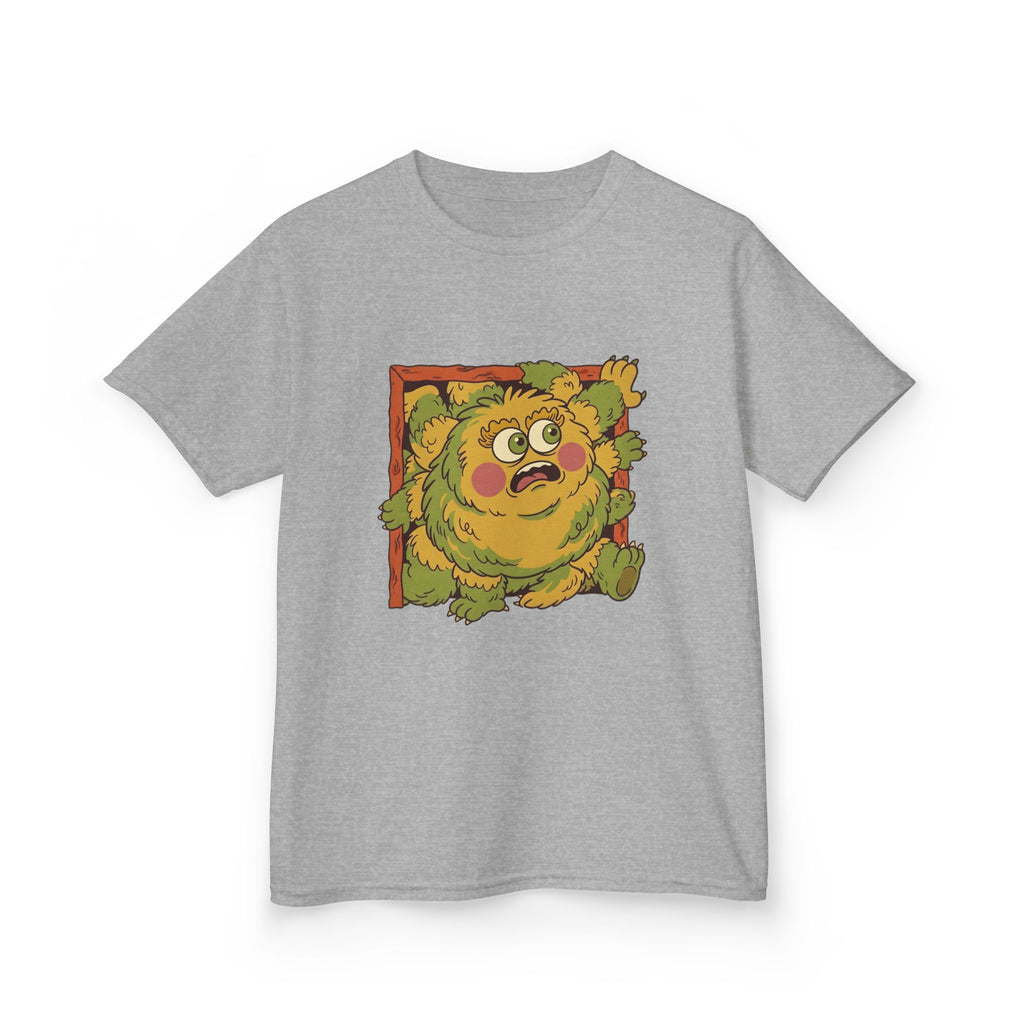 Kids Monster Tee - Whimsical Box Surprise Cartoon | Retro Colors