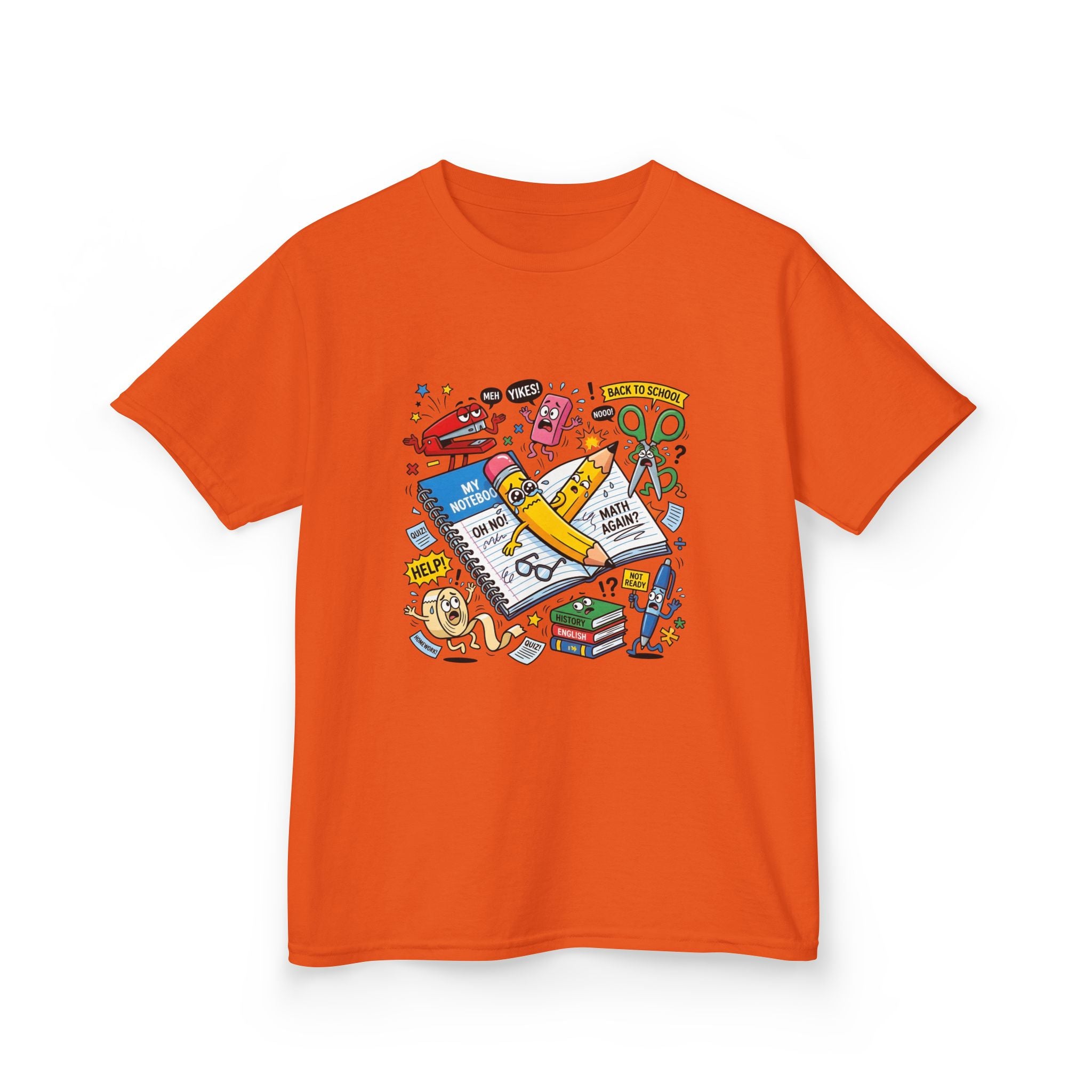 Kids Tee - Back to School Anxiety MEH YIKES! Funny Student