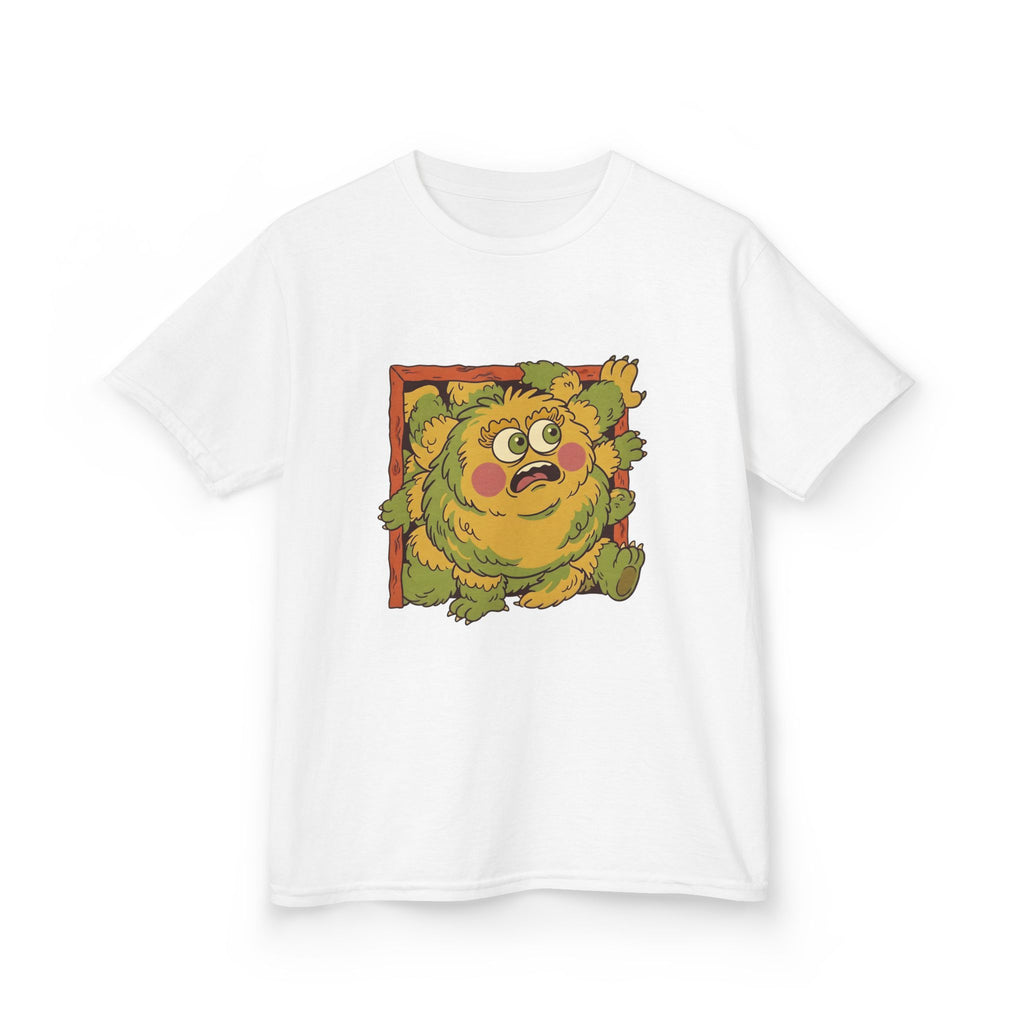 Kids Monster Tee - Whimsical Box Surprise Cartoon | Retro Colors
