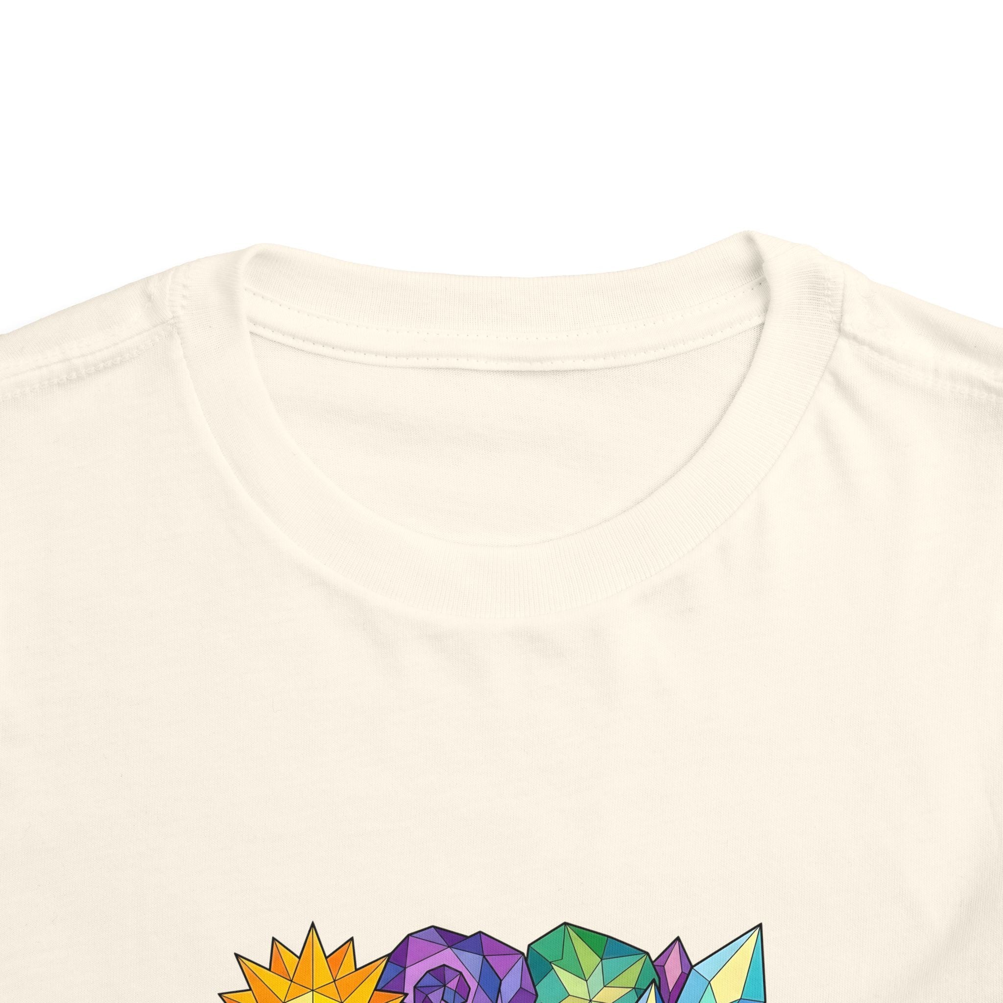 Toddler Tee - Vibrant Geometric Crystal & Gemstone Shirt