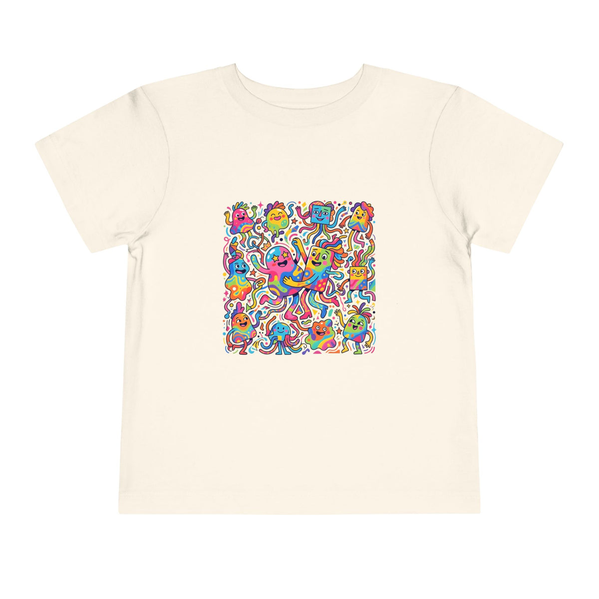 Toddler T-Shirt - Vibrant Whimsical Creatures | Doodle Art