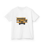 Kids School Bus T-Shirt - Cute Cartoon Reflection | Back to School