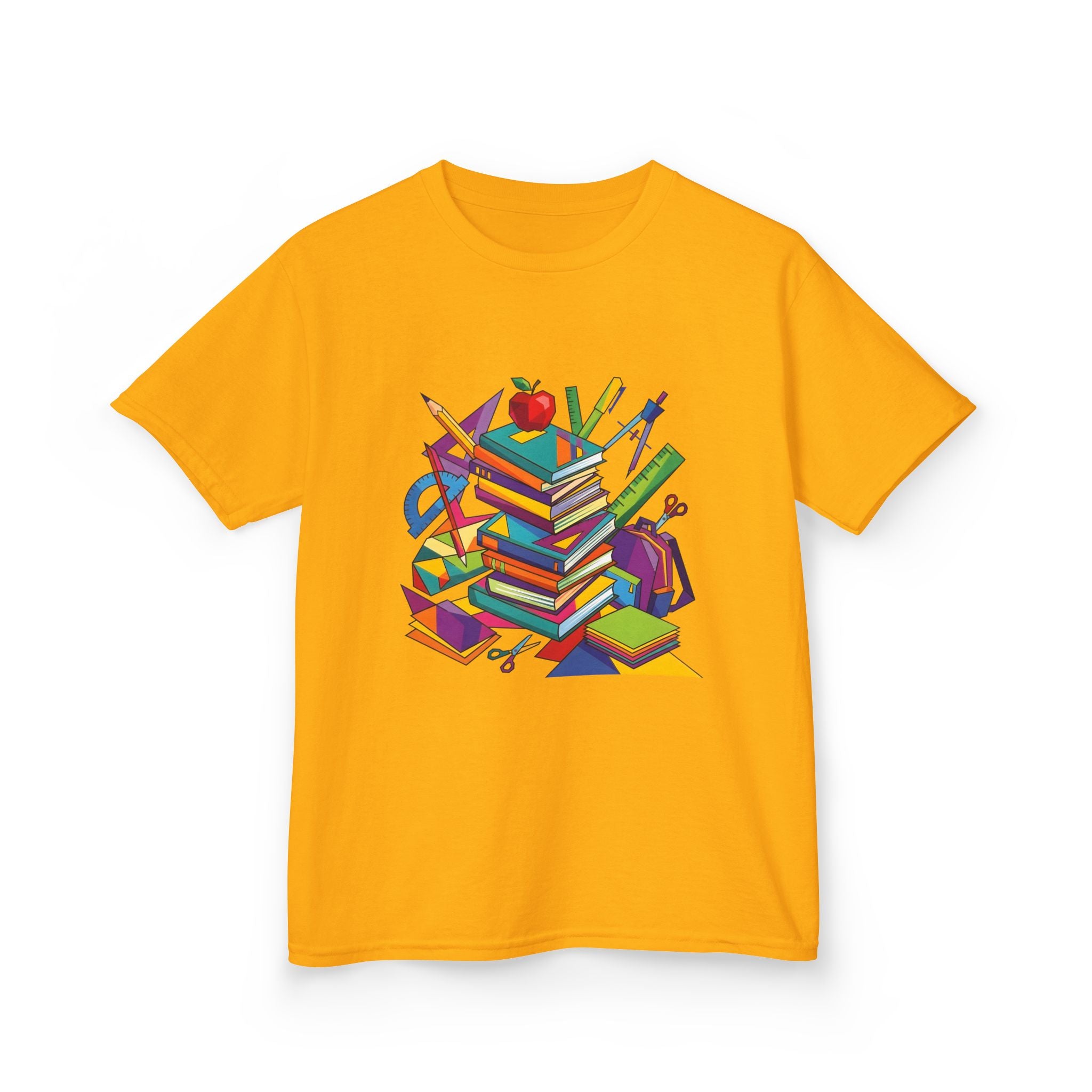 Kids T-Shirt - Geometric School Supplies Tee | Back to School