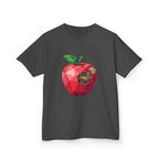 Kids Steampunk T-Shirt - Low Poly Geometric Mechanical Apple Worm