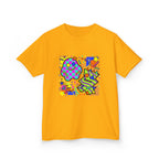 Kids Tee - Playful 90s Geometric Monsters | Retro Abstract