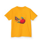 Kids Abstract Fruit Tee - Vibrant Apple Art | Creative Design