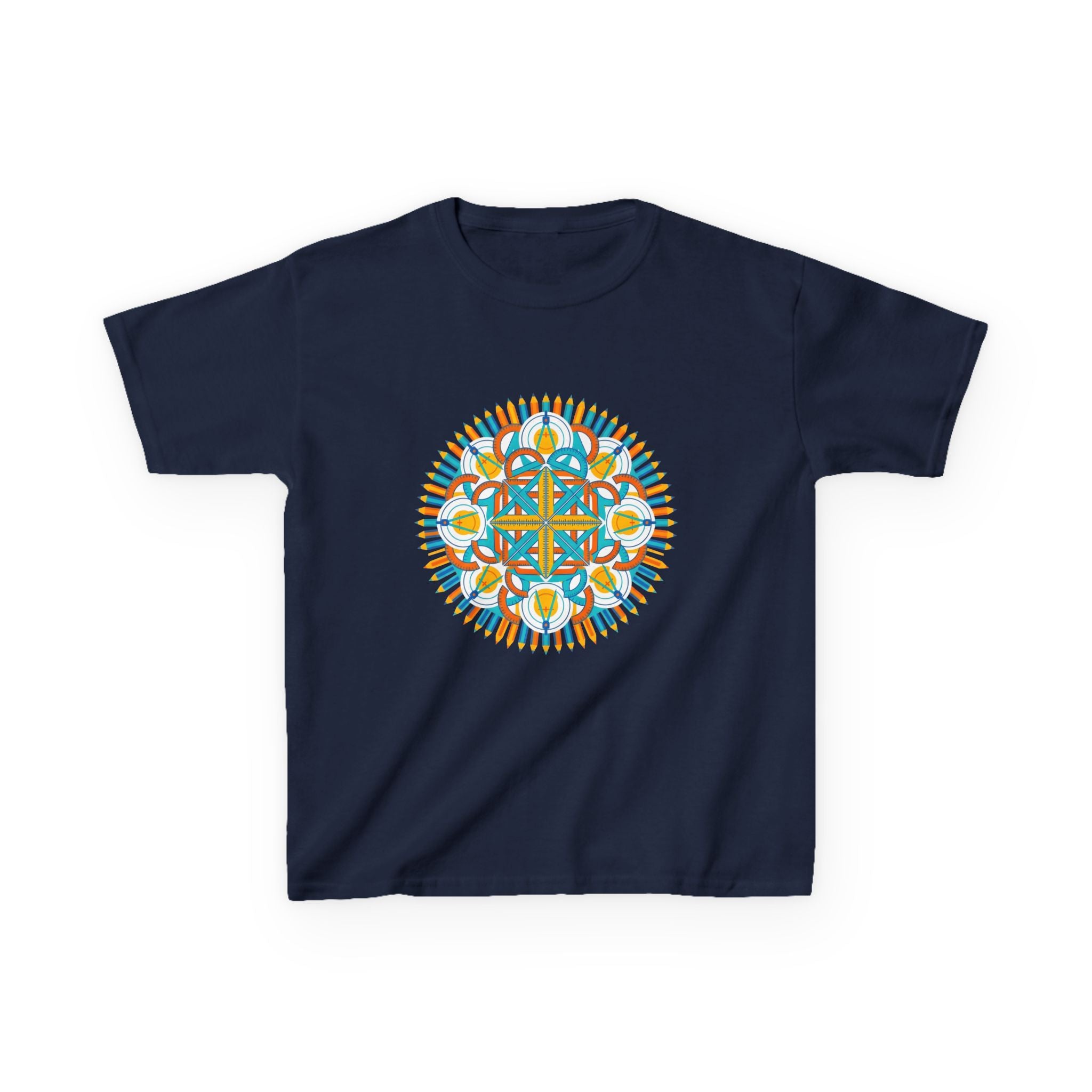 Kids T-Shirt - Math & Drafting Tools Mandala | STEM