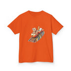 Kids Learning Train Tee - Whimsical Bookworm Education Shirt