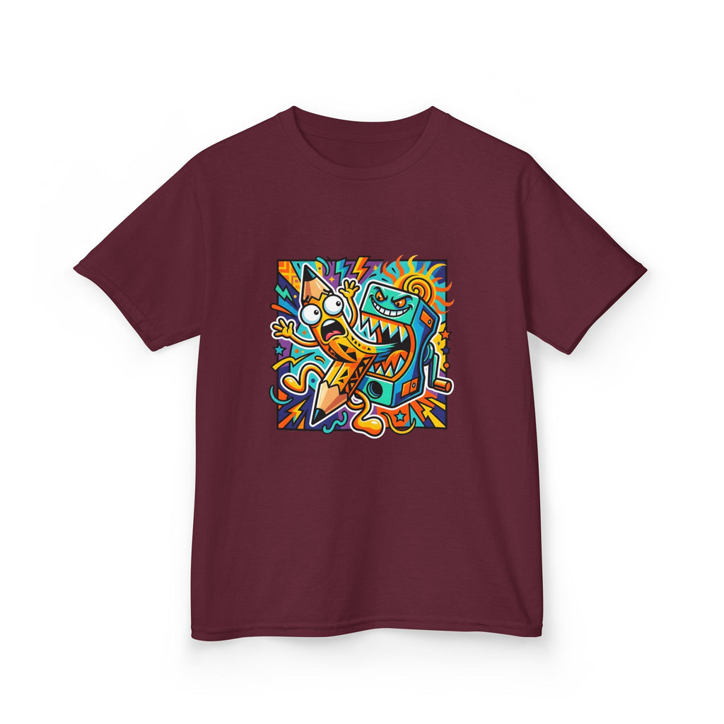 Kids Tee - Dynamic School Supplies Cartoon | Back to School Fun