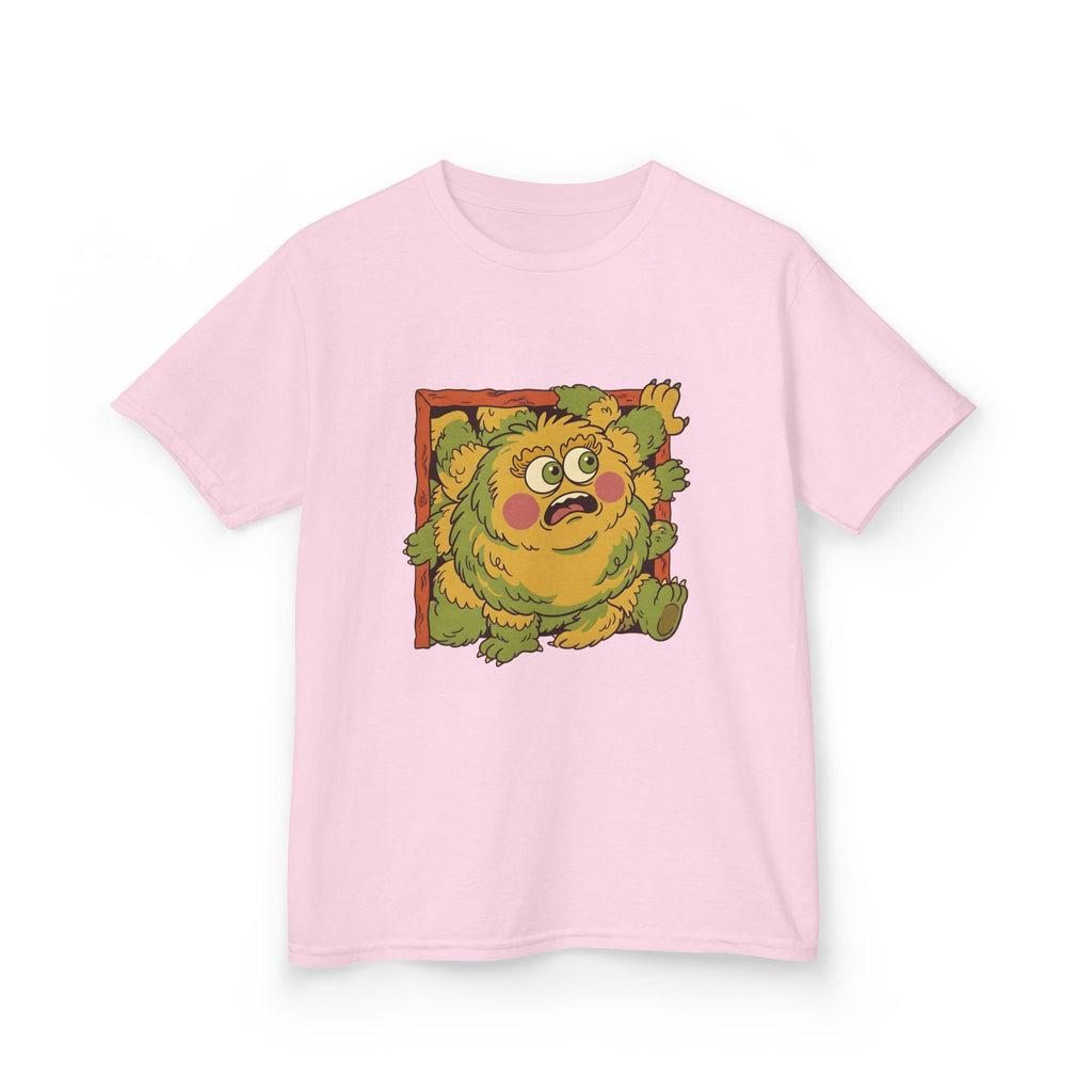 Kids Monster Tee - Whimsical Box Surprise Cartoon | Retro Colors