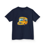Kids School Bus T-Shirt - Cute Squirrel Driving Cartoon Tee | Back to